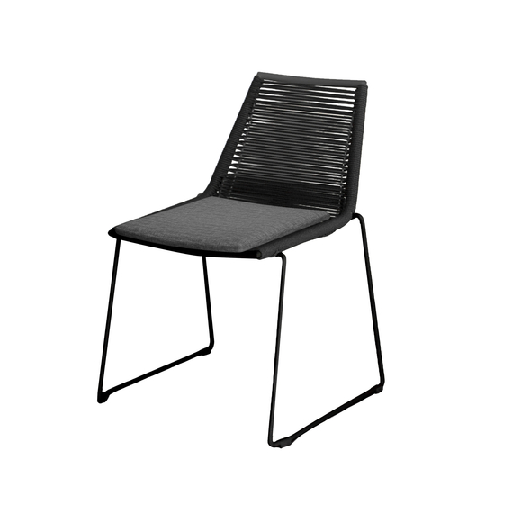 152512_kimo_chair_black_1.jpg Feros Kimo – Stapelstuhl inkl. Sitzkissen, Schwarz – Bild 1