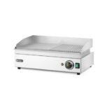 Hendi Grillplatte halb gerillt, Kitchen Line, 220-240V/2400W, 527x404x(H)233mm – Bild 3