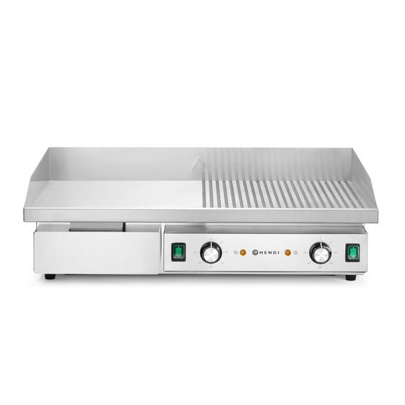 154991_OBW_2024_02_IMGP9507.jpg Hendi Grill, halb glatt, halb gerippt, Budget Line, 400V/4400W, 720x460x(H)241mm – Bild 1