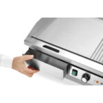 Hendi Grill, halb glatt, halb gerippt, Budget Line, 400V/4400W, 720x460x(H)241mm – Bild 4