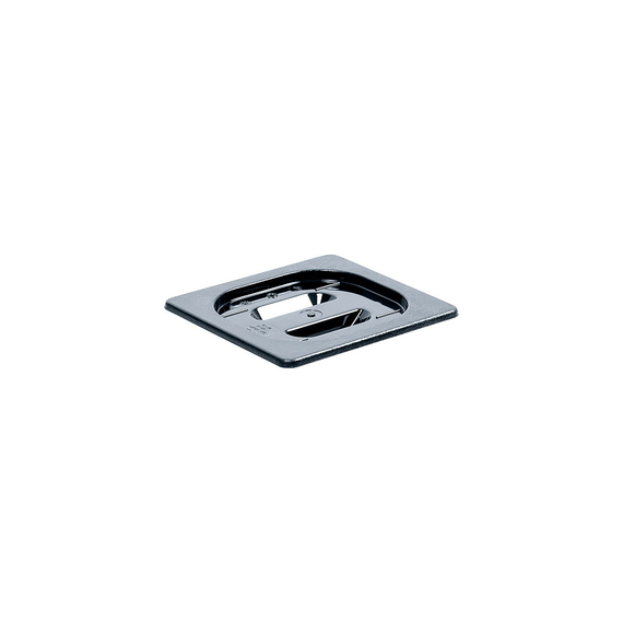 156002V01_MAIN_PRODUCT_PHOTO_CraBVu9JfmbT.jpg Stalgast GN-Deckel Standard, Polycarbonat, schwarz, für GN 1/6 Behälter – Bild 1