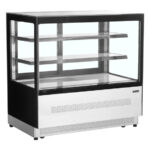 Tefcold Display-Backwarentheke LPD1200F/BLACK, Edelstahl / Glas, EEK D