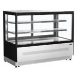 Tefcold Display-Backwarentheke LPD1500F/BLACK, Edelstahl / Glas, EEK D