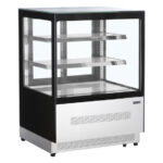 Tefcold Display-Backwarentheke LPD900F/BLACK, Edelstahl / Glas, EEK D