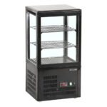 Tefcold Kühlvitrine Tischmodell UPD60-BLACK, Schwarz, ABS, EEK C