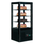 Tefcold Kühlvitrine Tischmodell UPD80-BLACK, Schwarz, ABS, EEK C – Bild 2