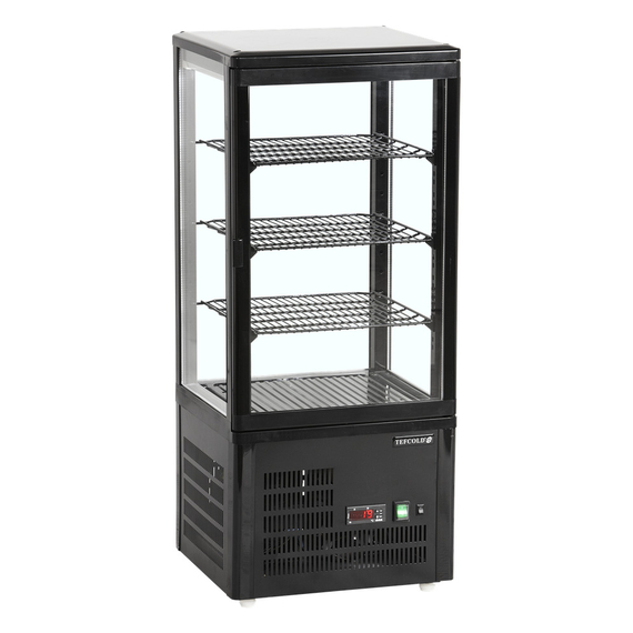16064-UPD80-BLACK.jpg Tefcold Kühlvitrine Tischmodell UPD80-BLACK, Schwarz, ABS, EEK C – Bild 1