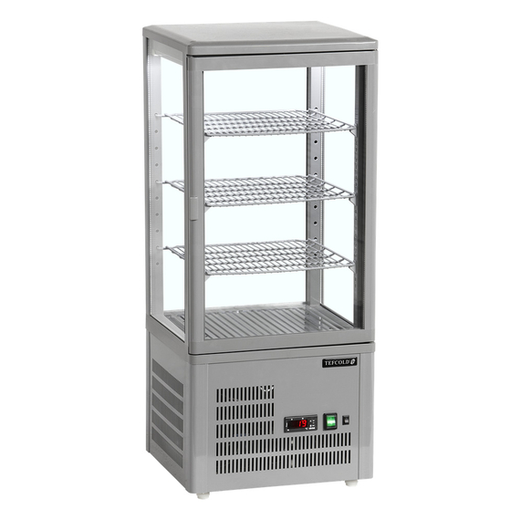 16065-UPD80-GREY.jpg Tefcold Kühlvitrine Tischmodell UPD80-GREY, Grau, ABS, EEK C – Bild 1