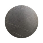 Feros Urban - Tischgestell niedrig schwarz + Midnight Marble HPL-Tischplatte Ø120 cm, Schwarz + Midnight Marble – Bild 3