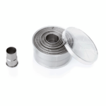 Was Germany Ausstechformen Set, Ø 2,7 cm bis Ø 10,4 cm, Chromnickelstahl