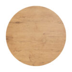 Feros Urban - Tischgestell niedrig sand + Teak wood HPL-Tischplatte Ø120 cm, Sand + Teak Wood – Bild 3