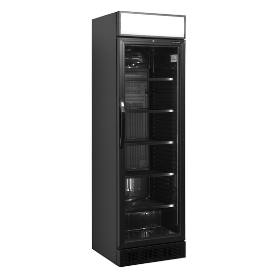 17141-CEV425CP-BLACK.jpg Tefcold Flaschenkühlschrank in Schwarz CEV425CP BLACK, EEK D – Bild 1
