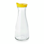 Was Germany Karaffe mit gelbem Deckel, 1,0 ltr., Ø 10 cm, Kunststoff, Glas