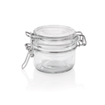 Was Germany Bügelverschlussglas Set, 0,15 ltr., Ø 8 cm, Höhe 7 cm, Set á 3 Stück, Glas, Edelstahl