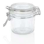 Was Germany Bügelverschlussglas Set, 0,2 ltr., Ø 8,5 cm, Höhe 8,5 cm, Set á 3 Stück, Glas, Edelstahl