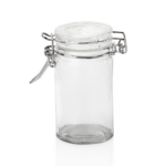 Was Germany Bügelverschlussglas Set, 75 ml, Ø 4,5 cm, Set á 6 Stück, Glas, Edelstahl