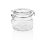 Was Germany Bügelverschlussglas Set, 0,5 ltr., Ø 11 cm, Höhe 10 cm, Set á 2 Stück, Glas, Edelstahl