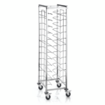 Was Germany Tablettwagen für 12 Tabletts 45,5 x 35,5 cm, 53 x 42 x 180 cm, Chromnickelstahl