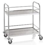 Was Germany Servierwagen CARGO mit Reling, 2 Borden, 85 x 53 x 95 cm, Edelstahl