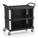 Was Germany Servierwagen mit 3 Borden, 103,5 x 50,5 x 95,5 cm, Polypropylen/Aluminium