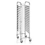 Was Germany EN Regalwagen CANTINA für 15 bis 30 Euronorm Tabletts, 55 x 42,5 x 174 cm, Chromnickelstahl