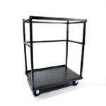 Feros Trolley für Stehtische - klein, Hammerite Silber – Bild 4