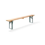 Feros Fiesta - klappbares Biergarnitur-Set mit Tisch 80 cm, Grün/Holz – Bild 2