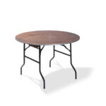 Feros Cody – Klapp-Eventtisch rund Ø 122 cm, Schwarz/Holz