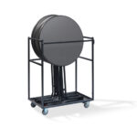 Feros Trolley für Stehtische - klein, Hammerite Silber