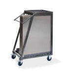 Feros Trolley für 5 SOLID200 klappbare Arbeitstische, Silber