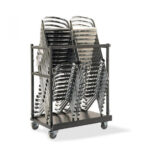 Feros Trolley Universal - für stapelbare Stühle und Tische, Hammerite Silber