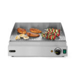Hendi Grillplatte, Profi Line, gerillte Ausführung, 230V/2400W, 527x404x(H)233mm – Bild 2