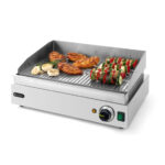 Hendi Grillplatte, Profi Line, gerillte Ausführung, 230V/2400W, 527x404x(H)233mm – Bild 5