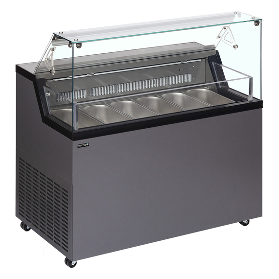 20326-MIRABELLA-6.jpg Tefcold Speiseeisvitrine MIRABELLA 6, Anthrazit RAL 7016, EEK C – Bild 1