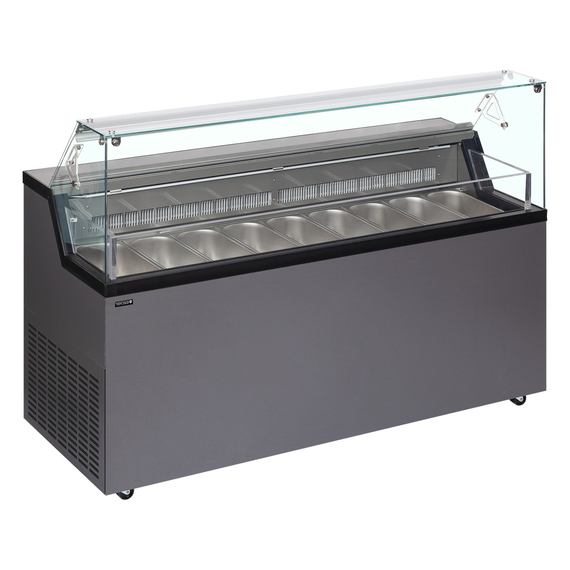 20328-MIRABELLA-9.jpg Tefcold Speiseeisvitrine MIRABELLA 9, Anthrazit RAL 7016, EEK C – Bild 1
