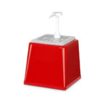 Hendi Pump-Saucenspender, 2,5L, Rot, 230x210x(H)327mm – Bild 2