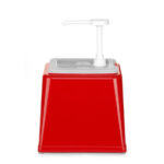 Hendi Pump-Saucenspender, 2,5L, Rot, 230x210x(H)327mm – Bild 3