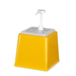 Hendi Pump-Saucenspender, 2,5L, Gelb, 230x210x(H)327mm – Bild 2