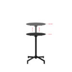 Feros Versa – Bistro-/Bartisch, Schwarz – Bild 5