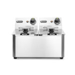 Hendi Fritteuse, 2 x 4 l, Kitchen Line, 8L, 230V/6000W, 470x380x(H)315mm