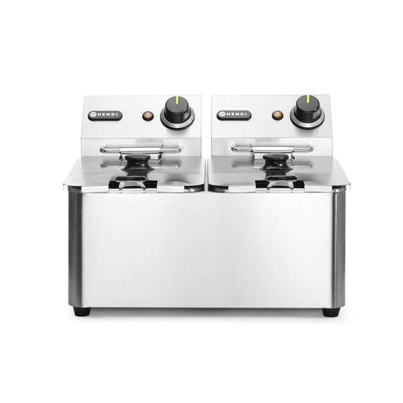 205846_OBW_2022.jpg Hendi Fritteuse, 2 x 4 l, Kitchen Line, 8L, 230V/6000W, 470x380x(H)315mm – Bild 1