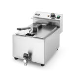 Hendi Fritteuse Profi Line mit Ablasshahn, 8 l, Profi Line, 8L, Hellgrau, 230V/3500W, 305x515x(H)354mm – Bild 5