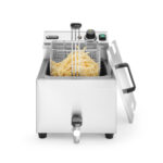 Hendi Fritteuse Profi Line mit Ablasshahn, 8 l, Profi Line, 8L, Hellgrau, 230V/3500W, 305x515x(H)354mm – Bild 3