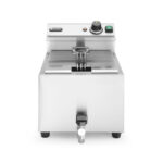 Hendi Fritteuse Profi Line mit Ablasshahn, 8 l, Profi Line, 8L, Hellgrau, 230V/3500W, 305x515x(H)354mm