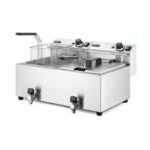 Hendi Fritteuse Profi Line mit Ablasshahn, 2×8 l, Profi Line, 16L, 230V/7000W, 610x515x(H)369mm – Bild 2