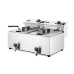 Hendi Fritteuse Profi Line mit Ablasshahn, 2×8 l, Profi Line, 16L, 230V/7000W, 610x515x(H)369mm – Bild 3