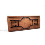 Feros Zane – Klapp-Eventtisch rechteckig 183x76 cm, Schwarz/Holz – Bild 2