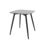 Feros Pedro - Terrassentisch 70x70x76 cm, Wengé-Schwarz Keramik
