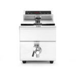 Hendi Induktionsfritteuse mit Ablasshahn - 8 l, 8L, Hellgrau, 230V/3500W, 288x619x(H)408mm