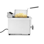 Hendi Induktionsfritteuse mit Ablasshahn - 8 l, 8L, Hellgrau, 230V/3500W, 288x619x(H)408mm – Bild 4